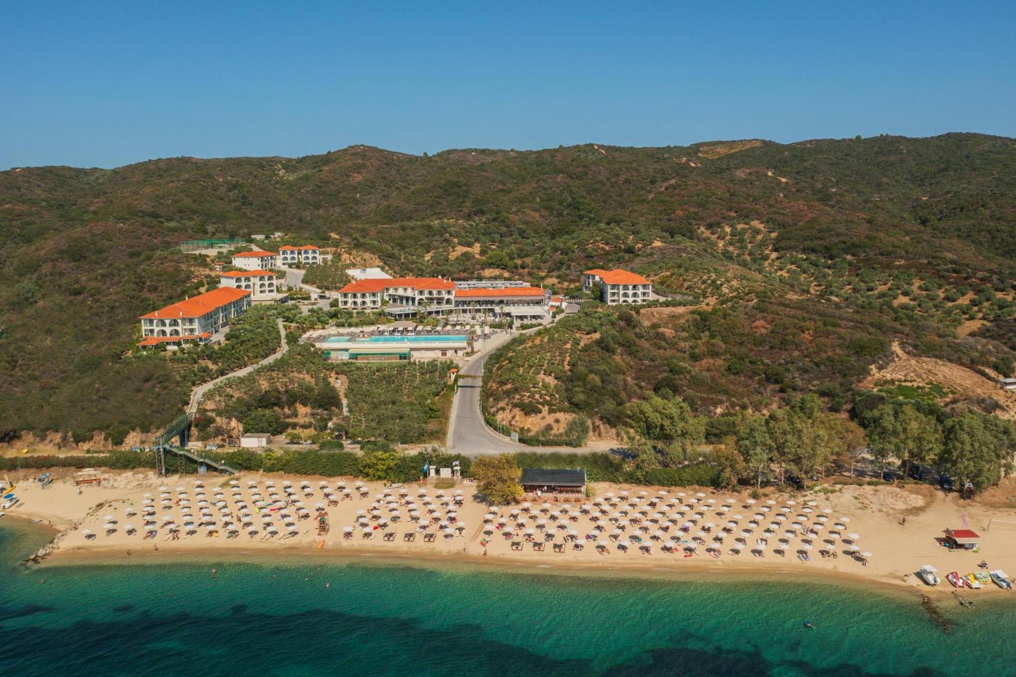 Akrathos Beach Hotel Ouranoupoli Bagian luar foto
