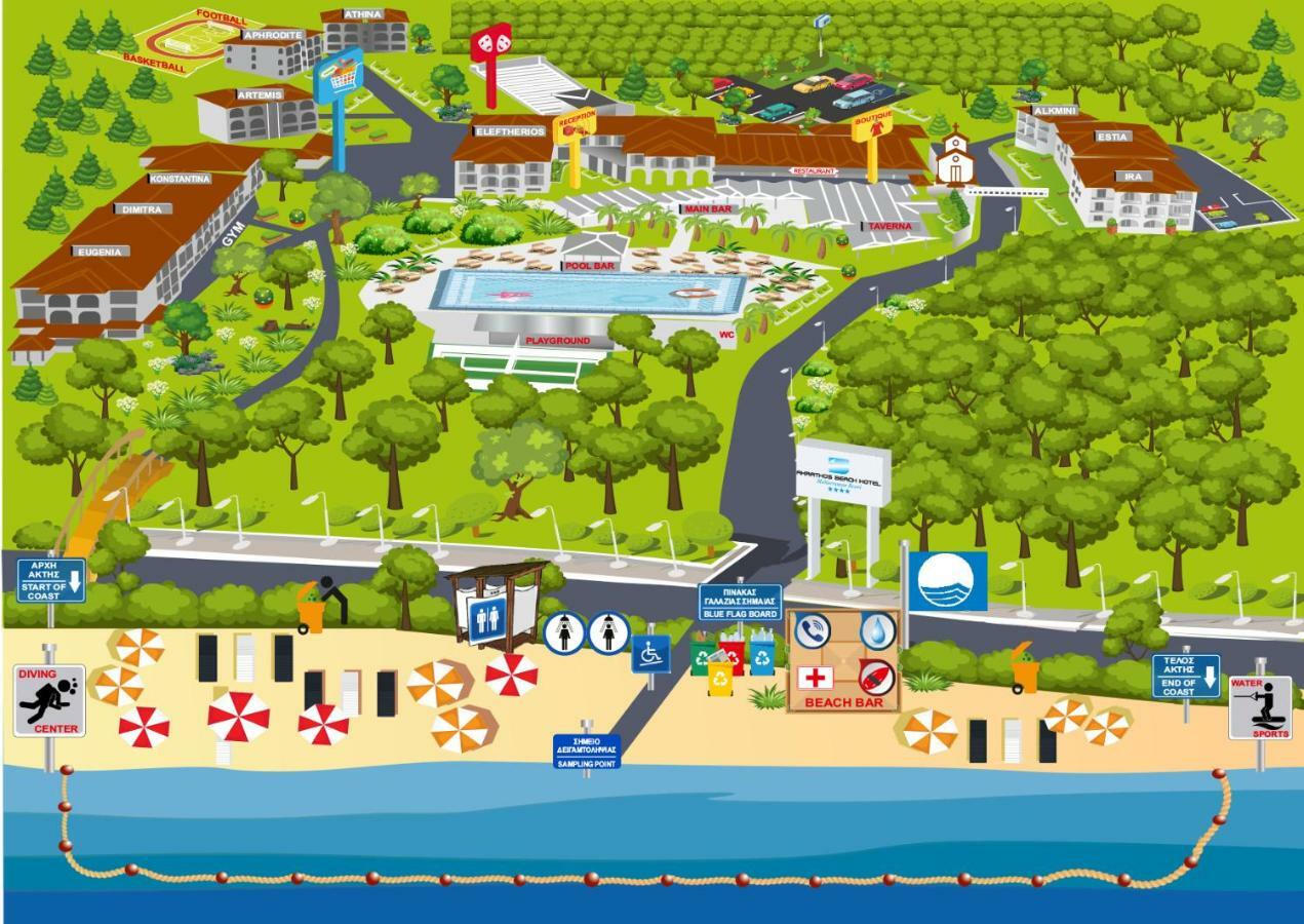 Akrathos Beach Hotel Ouranoupoli Bagian luar foto